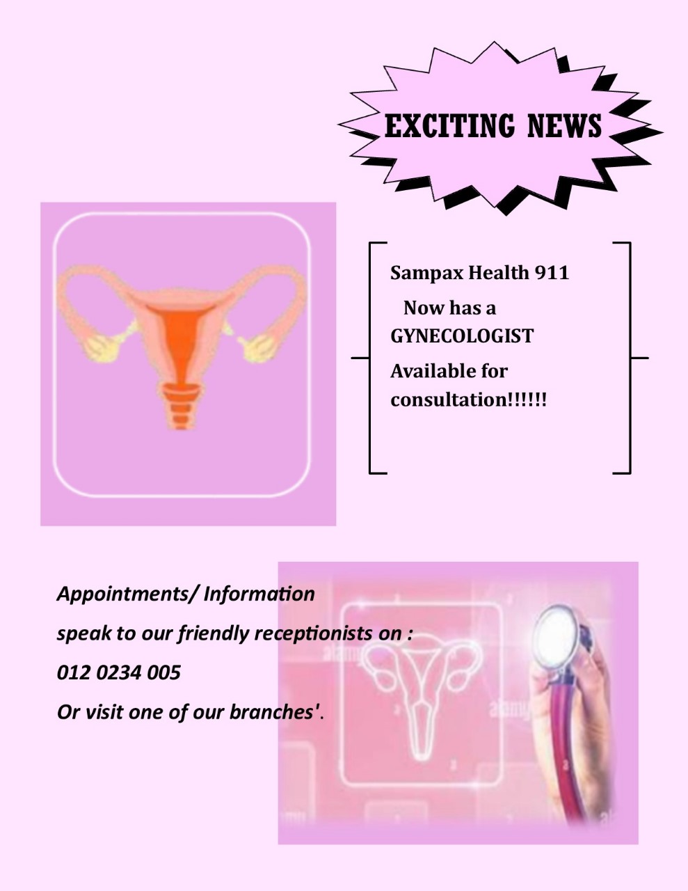 Sampax Health 911 women's health and gynaecology